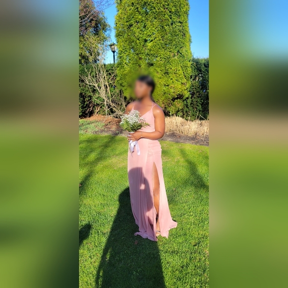 DRESS CHIFFON DUSTY ROSE - Picture 2 of 2